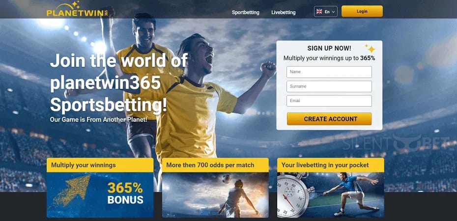 Homepage ufficiale PlanetWin 365 Casinò online
